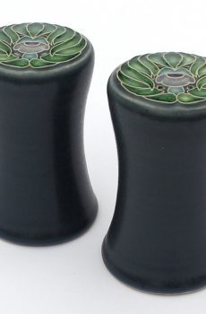 Peacock flower salt and pepper set