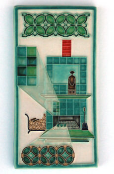 Fireplace tile