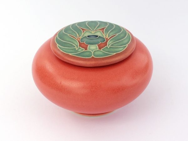 Peacock flower covered jar - Image 2