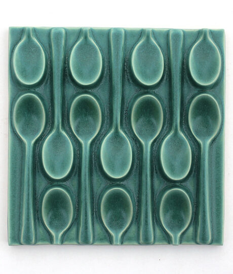 spoon tile matte green – one acre ceramics